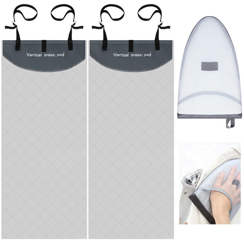 SiliFine 4 Pcs Over The Door Press Pad with Garment Steamer Ironing Gloves Set 2 Portable Vertical Steamer Hanger 2 Heat Resistant Steamer Glove for Traveling Clothes Handheld Steamer Accessories SiliFine 4 Pcs Over The Door Press Pad with Garment Steamer Ironing Gloves Set 2 Portable Vertical Steamer Hanger 2 Heat Resistant Steamer Glove for Traveling Clothes Handheld Steamer Accessories