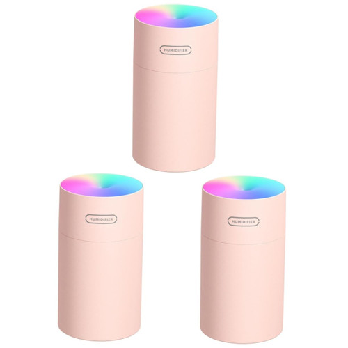 Ciieeo 3pcs Humidifier Essential Oil Diffusers Diffuser for Essential Oils Air Diffuser Air Mist Essential Oils Diffusers for Essential Oils Desktop Pink Colorful Cup Plastic Office USB