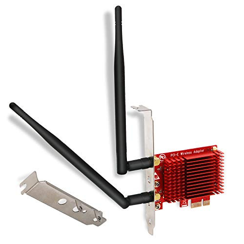 FebSmart Wireless Dual Band AC 1200Mbps (2.4GHz 300Mbps or 5GHz 867Mbps) PCI Express (PCIe) Wi-Fi Bluetooth Adapter Network Card,Bluetooth 4.1 AC WiFi Card FebSmart Wireless Dual Band AC 1200Mbps (2.4GHz 300Mbps or 5GHz 867Mbps) PCI Express (PCIe) Wi-Fi Bluetooth Adapter Network Card,Bluetooth 4.1 AC WiFi Card