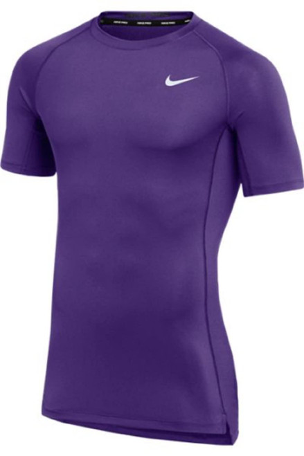 Nike Mens Pro Fitted Short Sleeve Training Tee (Purple Medium)