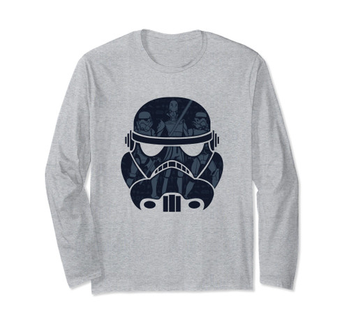 Star Wars Rebels Stormtrooper Helmet Transparent Design Long Sleeve T-Shirt
