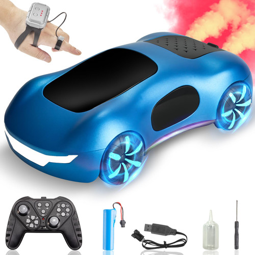 RC Drift Car, Gesture Sensing RC Stunt Car with Light & Music Remote Control Cars 1/14 2.4Ghz Drift Stunt Cars RC Cars Dual Spray RC Drift Car High Speed Drift RC Cars for Adults Boys Kids Gift