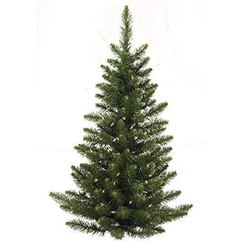Vickerman Pre-Lit Camdon Fir Half Tree with 50 Clear Dura-Lit Lights, 3-Feet, Green