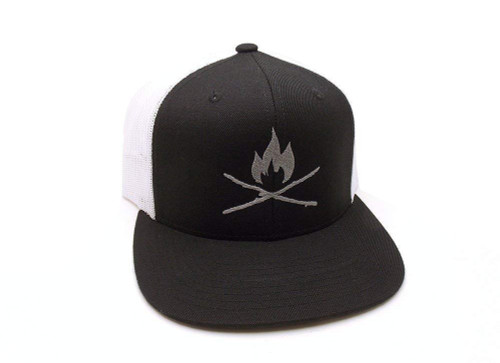 Black Lantern Hats for Women & Men - Trendy Mens Snapbacks, Trucker & Baseball Caps - Sticks & Fire - Adjustable Mesh Trucker Cap - Graphic Dad Hat, Outdoor Aesthetic Headwear