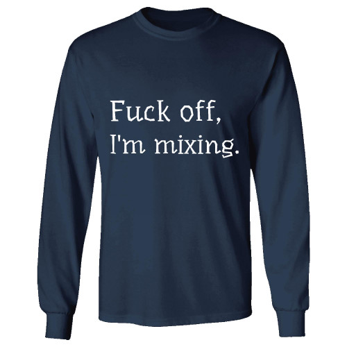 T Shirts for DJs and Audio Mixers Funny Musician Humor Black and Muticolor Unisex Long Sleeve T Shirt