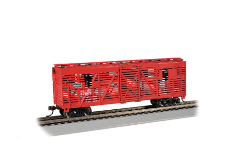 Bachmann Trains - 40' Animated Stock Car - Frisco #47667 with Cattle - HO Scale Bachmann Trains - 40' Animated Stock Car - Frisco #47667 with Cattle - HO Scale