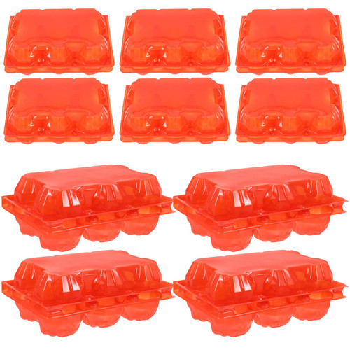 ORFOFE 100 Pcs Egg Carton Refrigerator Fridge Eggs Chicken Egg Container Red Egg Container Egg Holder for Packing Egg Tray Egg Holder for Storage Plastic Organizer Baby Portable