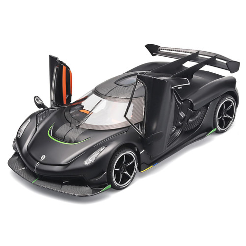 OANMYJJO Toy Cars for Boys 1/24 Koenigsegg Jesko Metal Die Cast Toy Cars,Collectibles Koenigsegg Model Car,Pull Back Koenigsegg Toy Car with Light and Sound,Cars Gifts for Age 3+ Year Old Boys(Black)