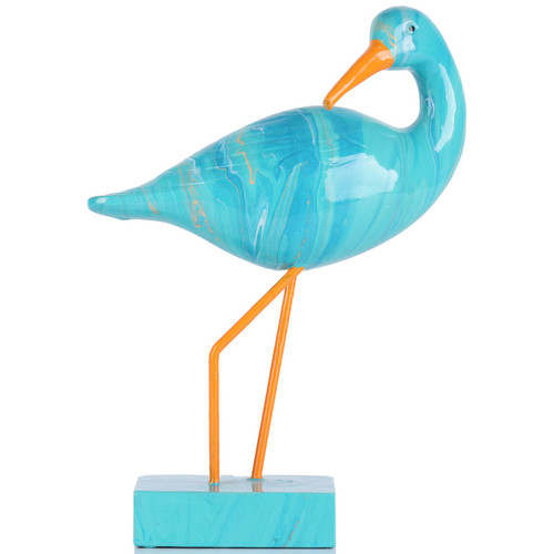 GAOSHENG Garden Flamingo Statues and Sculptures, Outdoor Resin Bird Yard Art, Sky Blue Flamingo Lawn Ornament for Patio Backyard Porch Decorations GAOSHENG Garden Flamingo Statues and Sculptures, Outdoor Resin Bird Yard Art, Sky Blue Flamingo Lawn Ornament for Patio Backyard Porch Decorations