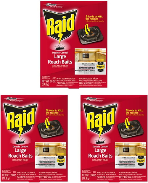 Raid Double Control Large Roach Baits (8 Count (Pack of 3)) Raid Double Control Large Roach Baits (8 Count (Pack of 3))