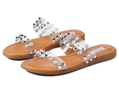Steve Madden Unini Flat Sandal Clear 6.5 M