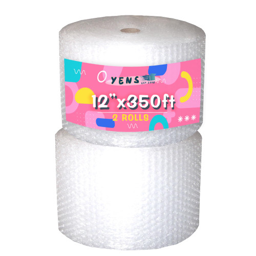 Yens Bubble Cushioning Rolls Packing Materials, 3/16" AIR Bubble,700 FT, 12 inch width Perforated every 12" (700ft- 12, Clear)