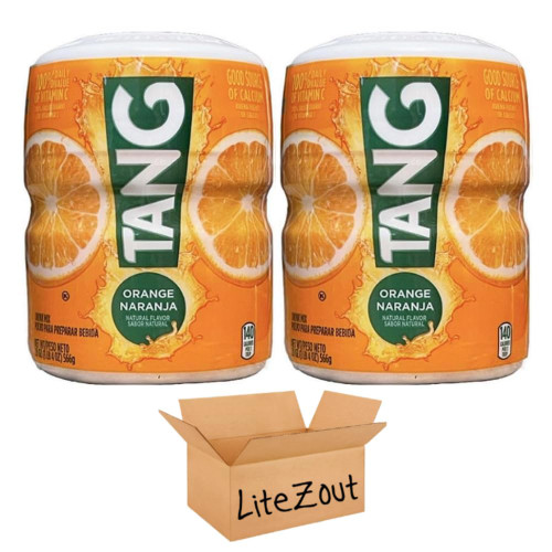 Tang Orange Naranje Drink Mix - 20 oz Canister, (pack of 2), by Litezout