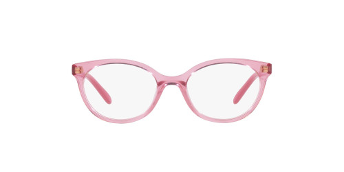 Vogue Eyewear VY2013 Oval Prescription Eyewear Frames, Transparent Pink/Demo Lens, 45 mm