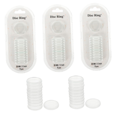 MAGICLULU 220 Pcs Loose Leaf Disc Mini Disc Binder Rings Scrapbook Binding Rings Loose Leaf Binder Ring Mushroom Binder Disc Expansion Discs Metal Binder Ring Clear Cds Notebook Expand Abs