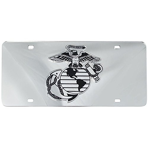 Honor Country Mirror Inlaid US Marine Corps License Plate Honor Country Mirror Inlaid US Marine Corps License Plate