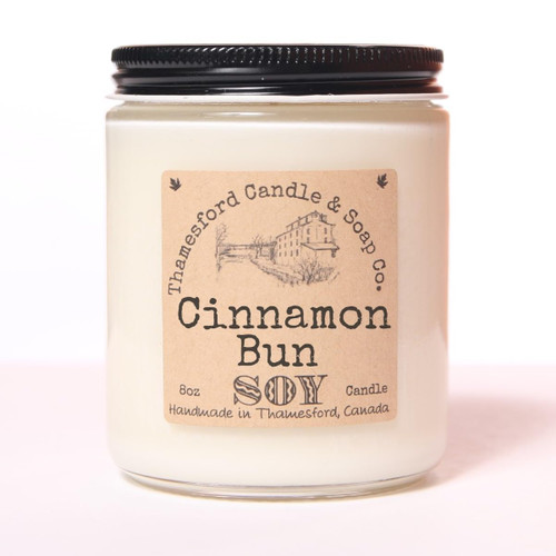 Cinnamon Bun Scented Candle - Brown sugar, cinnamon, butter and warm dough wafting from the oven (8oz)
