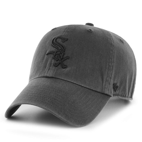 '47 Chicago White Sox Clean Up Adjustable Hat - Charcoal/Black, Unisex, Adult - MLB Baseball Cap '47 Chicago White Sox Clean Up Adjustable Hat - Charcoal/Black, Unisex, Adult - MLB Baseball Cap