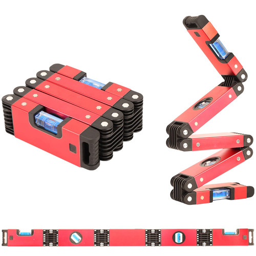 28 inch Foldable Level, Multi-Function Magnetic Level tool,Multi-Angle Measurement Folding level Extendable level Woodworking Tools