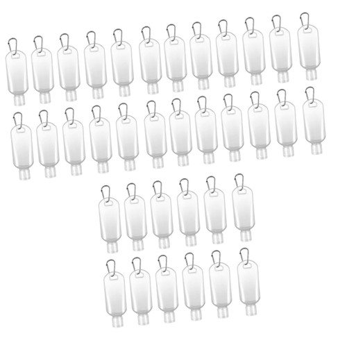 FRCOLOR 36 pcs flip top squeeze bottle liquid keychain clear container liquid containers makeup containers clear squeeze bottle empty container storage bottles amber travel plastic make up