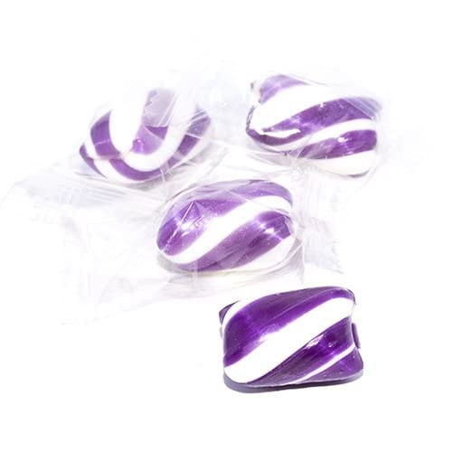 Purple Cylinder Shaped Mint Candy Twists - 5 Pounds For The Office Candy Jar Or Candy Buffets