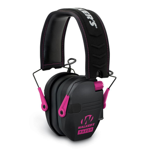 Walker's Game Ear Razor Slim Electronic Muff, Pink