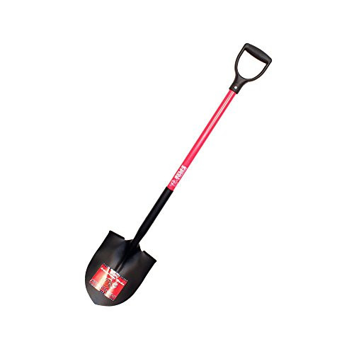 Bully Tools 82510 14-Gauge Round Point Shovel with Fiberglass D-Grip Handle