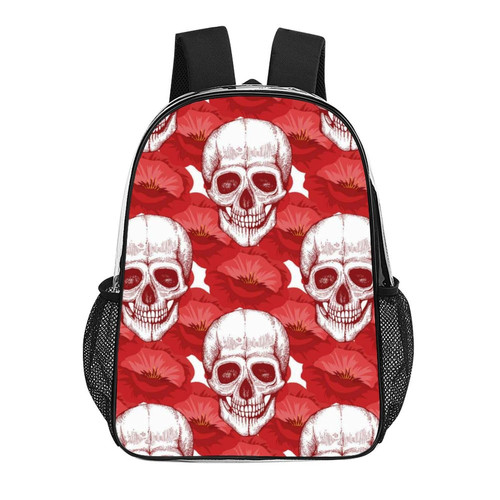 Clear Backpack Compatible with Sugar Skulls Heavy Duty Clear Bookbag Transparent Backpack See Through Plastic Backpacks for Work, Concert, College, Stadium Approved