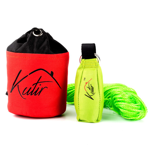 kutir Throw Weight and Line Kit with Storage Bag 16 OZ 600D Pouch, 150 Foot Polyethylene Easter Rope for Arborists, Suitable for Tree Climbing, High Limb Throwing