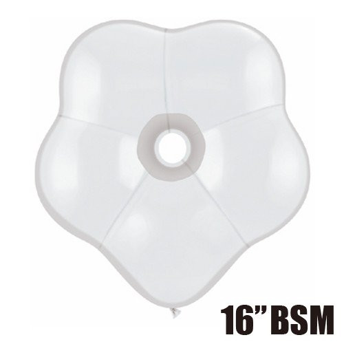 Qualatex Latex Balloons 37815-Q GEO BLOSSOM - DIAMOND CLEAR, 16",