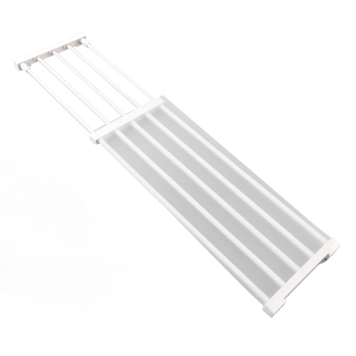 Eujgoov Closet Tension Shelf DIY,Expandable Wardrobe Rack Closet Tension Shelf Divider Separator Shelves Expandable Wardrobe Divider Storage Rack for Wardrobe Cupboard (75?120cm /