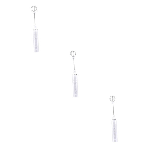 DECHOUS 3pcs Electric Egg Beater Coffee Cream Egg Whisk Frother Bread Mixer Electric Stand Mixer Electric Mixer Handheld Hand Blender Electric Mixer for Household Milk Frother White Abs