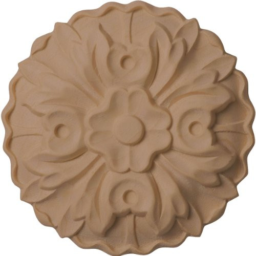 Ekena Millwork ROS02X02KERW-CASE-4 Rosette, 2 3/4"W x 2 3/4"H x 1/2"P, Rubberwood