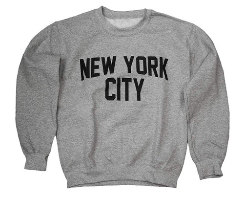 NYC FACTORY New York City Crewneck Sweatshirt, Heather Gray (3XL) NYC FACTORY New York City Crewneck Sweatshirt, Heather Gray (3XL)