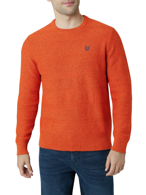 Chaps Men's Sweater - Heavyweight Classic Fit Cotton Crewneck Pullover Sweater for Men (S-2XL), Size X-Large, Autumn Leaf