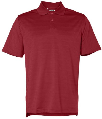 adidas Golf Men's Climacool Mesh Solid Textured Polo, University Red, L
