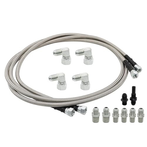 Aspaton 6AN 70" Transmission Cooler Lines Kit Compatible with Transmission TR6060 C5 C6 AOD 4L80E TH350 TH400 4L60E 700R4 200-4R