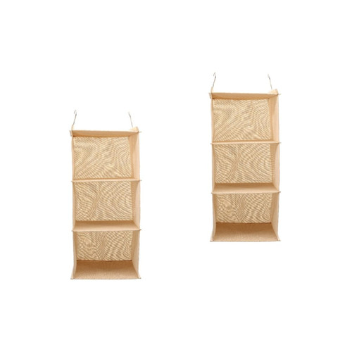 Garneck 2pcs Wardrobe Storage Hanging Bag Wardrobe Storage Bag - Closet Organizer - Wardrobe Clothes Organizer Linen Closet Clothing Stainless Steel Hanging Wardrobe