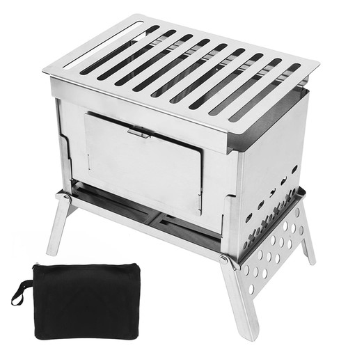 BORDSTRACT Wood Burning Camp Stove, Heating Portable BBQ Kits, Stainless Steel Folding Camp Stove, Portable Backpacking Wood Stove, for Outdoor Cooking, Hiking, Picnic, BBQ BORDSTRACT Wood Burning Camp Stove, Heating Portable BBQ Kits, Stainless Steel Folding Camp Stove, Portable Backpacking Wood Stove, for Outdoor Cooking, Hiking, Picnic, BBQ