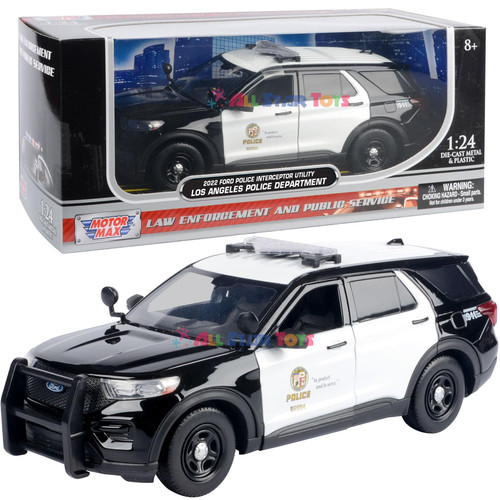 Motormax 2022 Ford Explorer Police Interceptor Utility LAPD Los Angeles Police Department 1/24 Diecast Model 76994 by All Star Toys