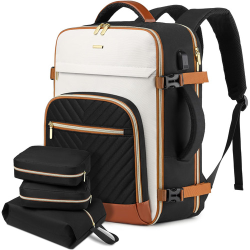 Large Carry On Travel Backpack: Flight Approved 40L Waterproof TSA Personal Item Daypack for Women Weekender Bag fit 17inch Laptop Luggage Backpack Traveling Business with USB Port and 3 Packing Cubes Large Carry On Travel Backpack: Flight Approved 40L Waterproof TSA Personal Item Daypack for Women Weekender Bag fit 17inch Laptop Luggage Backpack Traveling Business with USB Port and 3 Packing Cubes