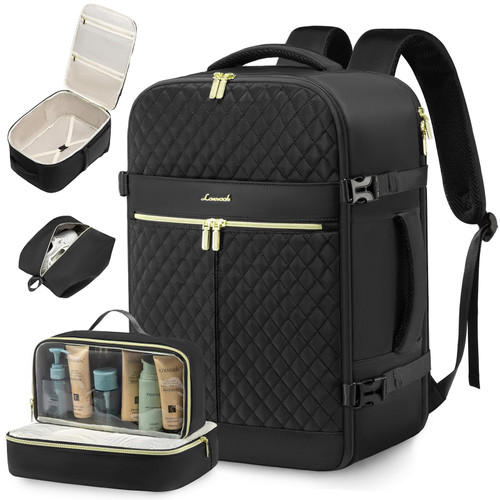 LOVEVOOK Carry On Travel Backpack for Women, 40L Personal Item Travel Bag Flight Approved, TSA Large Backpack for 17'' Laptop, Waterproof Weekender Business Hiking Bag with 3 Packing Cubes LOVEVOOK Carry On Travel Backpack for Women, 40L Personal Item Travel Bag Flight Approved, TSA Large Backpack for 17'' Laptop, Waterproof Weekender Business Hiking Bag with 3 Packing Cubes
