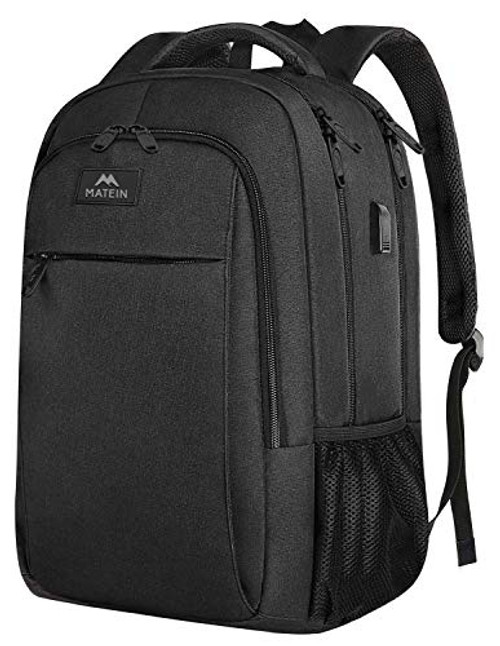 Business Travel Backpack, Matein Laptop Backpack with USB Charging Port for Men Womens Boys Girls, Anti Theft Water Resistant College School Bookbag Computer Backpack Fits 15.6 Inch Laptop Notebook