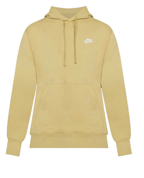 Nike Men's Pull Over Hoodie (US, Alpha, XX-Large, Regular, Regular, Buff Gold/White)