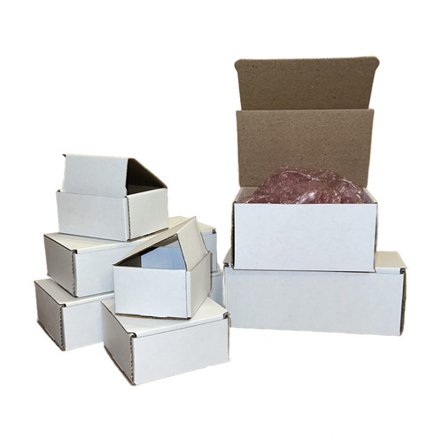 100 6x4x3 White Cardboard Paper Boxes Mailing Packing Shipping Box Corrugated Carton