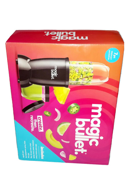 Magic Bullet 7-Piece 250 Watts Personal Blender 18 oz. MBR-0701AKP, All Black