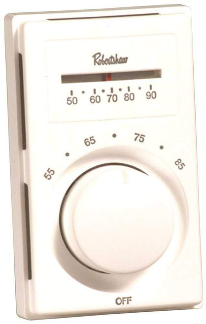 ROBERTSHAW 801 Line Voltage Thermostat with Single-Pole Single-Throw Heat Only