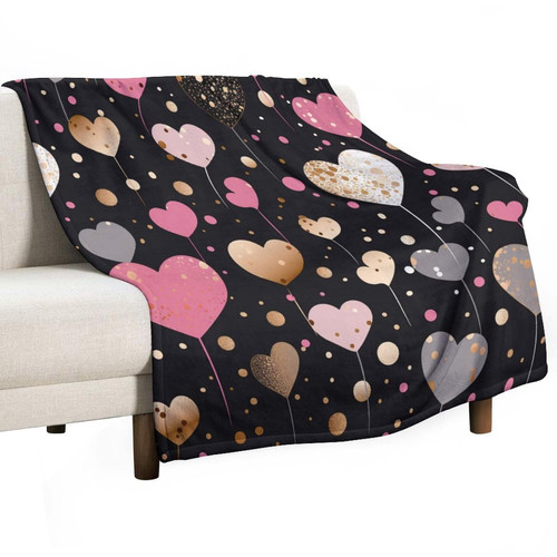 Blanket Valentine's Day Gold Pink Hearts Soft Warm Throw Blankets Pink Heart Valentines Day Lightweight Fuzzy Blanket for Home Bed Couch for Adults 50"x60" Romantic Microfiber Throws Blanket Valentine's Day Gold Pink Hearts Soft Warm Throw Blankets Pink Heart Valentines Day Lightweight Fuzzy Blanket for Home Bed Couch for Adults 50"x60" Romantic Microfiber Throws