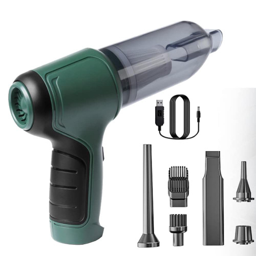 Wireless Handheld Car Vacuum Cleaner, 12000PA Powerful Suction 3 in 1 Keyboard Vacuum Cleaner Mini Vacuum Cleaner, Cordless Handheld Vacuum Portable Vacuum Cleaner for Car Office Home Cleaning (Green)