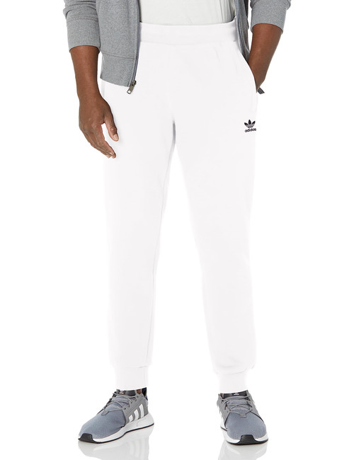adidas Originals Men's Trefoil Essentials Pants, White, Medium adidas Originals Men's Trefoil Essentials Pants, White, Medium